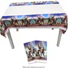 Toalha de Mesa de Festa Desenho Animado Festa de Aniversário Descartável Pe Retangular Piquenique Aniversário Plástico Decoração Centenas de Estilos