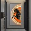 Ocho juntu pintura decorativa moderna de lujo ligero para pasillo versión vertical caballo elegante al éxito pintura colgante pintura para pasillo de sala de estar