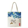 Bolsas de lona personalizadas con logo para capacitación corporativa, promoción escolar y publicidad; bolsas de lona ecológicas de gran capacidad hechas a medida