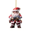 Creativo Nuevo Estilo Navideño Dominante Papá Noel Colgante Festivo Transfronterizo Acrílico Plano Colgante para Espejo Retrovisor de Coche