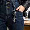 Em Estoque Armação de Liga de Zinco Fivela de Puxar Fácil Metal Oval Puxador de Chaveiro Outdoor de Puxar Fácil Fivela Retrátil