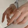 Anillo de plata 925 con baño de plata rota, ligero y lujoso, anillo de cola, diseño de nicho para mujer, anillo abierto.