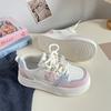Zapatos de Pan con Suela Gruesa de Nicho para Mujer 2025 Primavera Nuevos Zapatos Blancos de Cabeza Grande Zapatos de Plataforma FY-137