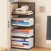 Estante de Almacenamiento de Escritorio Estantería Simple para Escritorio Portadocumentos de Oficina Gabinete de Almacenamiento para Escritorio del Hogar Estantería Invisible de Hierro Forjado