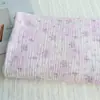 Tejido de gasa de doble capa de algodón para bebé con estampado floral pequeño estilo coreano, tejido crepé, material para pijamas infantiles, mantita de arrullo