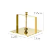 Base de Madera de Nogal Soporte para Servilletas de Acero Inoxidable Encimera de Barra de Hotel Soporte Vertical Cuadrado para Servilletas Restaurante Caja de Servilletas Comercial