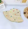 26 Años de Nuevos Estilos: Sombrero de Pescador Calado de Ganchillo de Paja con Cuentas de Colores, Protección Solar, Transpirable, Juguetón y Energético, Exclusivo para Salidas