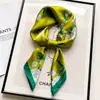 Pañuelo Delgado de Seda de 70 cm con Estampado de Poni, Pañuelo para Mujer, Accesorio para Camisa, Pañuelo para el Cuello, Pañuelo Cuadrado Pequeño, Chal de Alta Gama