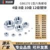 Tuerca Estándar Nacional Gb6170 Tipo 1 Hexagonal Galvanizada Zinc Azul y Blanco Tipo 4 Nivel 8 Nivel 10 Grado 12