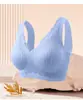 Lencería de Encaje con Rayas de Burbujas para Mujer, Agradable a la Piel, Sensación Nude, Sujetador sin Costuras, Estilo Chaleco Pequeño, Push-up, Cómodo, Deportivo, Anti-exposición