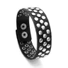 Pulseira punk de couro com rebites estilo vintage, pulseira de couro unissex, joias da moda europeia e americana