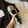 Versão em Couro! Sapatos de Boneca Estilo Ballet com Bico Fino e Salto Baixo para Mulheres, Novo Modelo 2026, Lindo Laço, Sapatos Mary Jane com Solado Macio
