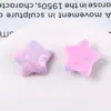 Estrelas Onduladas, Estrelas de Cinco Pontas com Glitter, Acessórios de Resina, Presilhas de Cabelo DIY, Capas de Celular, Fivelas de Sapato, Materiais para Tamancos, Apliques