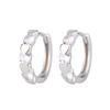 SHIA Sterling Silver 925 Amor Diamante Orelha Fivela Temperamento Coringa Alto Sentido ins Brincos de Vento Saída de Fábrica