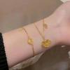 Vietnam Oro Arena Candado de la Paz Collar Pulsera traje Estilo Chino Candado Calado de Larga Vida Cadena Integrada Cadena Clavícula