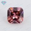 Huagang Gema Cuadrada Biselada Color Rojo Circón Piedra Nuda Artificial CZ Yan Gema de Zirconio Joyería Anillo Al Por Mayor