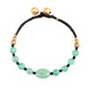 2048-Amatista Natural Campana de Cobre Pulsera Tejida Piedra Ojo de Tigre Cuenta Redonda Cristal en Polvo Jade Dongling Ovalado