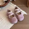 Falda con puño de encaje, zapatos nuevos para niños, zapatos de princesa para niñas, zapatos pequeños de piel, zapatos de suela suave para bebé, zapatos de primavera y otoño 2026