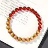 Pulsera de Doble Círculo de Madera Nanmu de Seda Dorada de la Montaña Jiuhua, Cuentas Budistas, Rosario, Pulsera de Bodhi de Mano, Lote de Rosario para Hombres y Mujeres