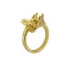 Anillo de dragón en el mundo de oro grifo oro arena vietnamita para hombre abierto animal Anillo oro duro 3D joyería zodiacal