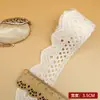 Nuevo material de encaje de algodón bordado de 2.5 cm para ropa hecha a mano DIY, borde de falda calado, accesorios para textiles del hogar
