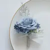 Art Accord 2435 Flor de Boda Arte Floral Flor de Simulación Celebración de Negocios Inauguración Ramillete de Invitado Flor de Mano Azul Neblina