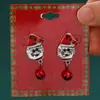 Pendientes de aleación con diseño de alce y copo de nieve, de estilo europeo y americano, con dibujos creativos, para Navidad.