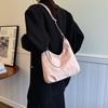 Bolso de Mujer de Color Puro de Gran Capacidad 2024 Nuevo Bolso de Hombro de Textura Simple a la Moda Casual Ropa de Trabajo Tote Bolso Cruzado Moderno