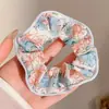 Goma para el pelo con lazo estilo francés-coreano, accesorio para el pelo multicapa retro estilo universitario británico, scrunchie de color liso