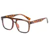 2022 Nuevo Marco de Gafas de PC de Montura Completa de Doble Puente Marco de Gafas Plano con Clavos de Arroz Tendencia Gafas para Miopía de Patilla Gruesa para Hombres y Mujeres Estudiante