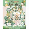 Escena de cumpleaños de un año fondo diseño atmósfera bebé niños niños y niñas ritual de cumpleaños decoración con globos