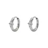 Moda Europeia e Americana Brincos de Zircônia com Cravação de Garras para Mulheres Estilo Francês Transfronteiriço Luxo Leve Elegante Aço Inoxidável 316 Exquisite Simples