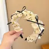 Nueva Diadema Elegante de Cinta de Lunares con Lazo para Mujer con Peine Plegado Tridimensional, Diadema Dulce para Lavarse la Cara Accesorio para el Cabello