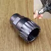 Herramienta para Eje de Pedalier de Bicicleta de Montaña Llave de Vaso para Piñón de Cadena para Desmontaje e Instalación de Eje de Pedalier de Agujero Cuadrado Estriado, Herramienta de Reparación y Mantenimiento de Bicicleta