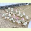 Cadena de Frutas de Peluche Elemento Navideño Baya de Simulación Materia Prima DIY Accesorios de Decoración de Flores Artificiales Fibras Blancas Cadena de Frutas