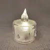 Vela eletrônica LED mini transparente lágrimas pequenas cera de chá atmosfera romântica ins luz decorativa decoração de Natal presente