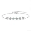 Pulseira de Diamante Moissanite Seis Corações Modelo Novo Mais Vendido no TikTok para Mulheres, Joias Versáteis Estilo Ins de Luxo Leve em Prata de Lei 925 Atacado