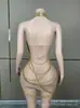 Body Brillante con Borlas y Pedrería para Mujer, Sexy Disfraz de Cantante Bailarina, Disfraz de Escenario