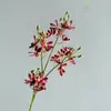 Flor Artificial Phalaenopsis Toque Realista Pequena Orquídea de 4 Lóbulos Decoração de Casa Arte de Chão Fotografia de Orquídea Aranha