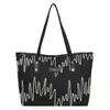 Bolsa de Grande Capacidade para Mulheres, Casual, Personalizada, Simples, Bolsa de Mão Portátil, Tendência para Alunos na Aula e no Trajeto, Bolsa Tote Coreana
