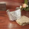 Pulsera Ancha Dorada Alienígena Dunhuang para Mujer Estilo Étnico Bohemio Pulsera de Brazo Pulsera Dai Joyería India Europea y Americana