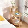 Prateleira de Armazenamento de Mesa de Cabeceira, Pequeno Armário de Madeira Maciça para Apartamentos de Aluguel, Uso Doméstico Moderno Minimalista, Armário de Mesa de Cabeceira Ultra-Estreito Simples para Quarto