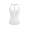 Chaleco básico racer de cuello U para mujer en verano, corte retro ajustado, ropa exterior sencilla de color puro, top deportivo de secado rápido