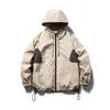 Roupas Masculinas North Boundary Marca Americana Moderna Outono 2025 Novo Casaco com Capuz de Combinação de Cores para Exterior Jaqueta Masculina