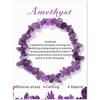 Pulsera de piedra de cuentas de grava vintage de negocios multicolor con cuerda elástica de cartón pulsera venta caliente transfronteriza europea y americana
