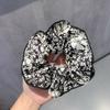 Nova flor de banda de cabelo do intestino grosso nova faixa de cabelo tecido corda de cabelo corda de cabelo estilo coreano elástico de alta qualidade feminino Net anel de salsicha de gordura vermelha