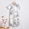 Nuevo Mini Cheongsam Estampado de Verano 2026 Hecho de Tejido de Punto, Versátil y Cómodo, Nuevo Cheongsam Mejorado de Estilo Chino con Varios Estampados