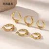 Taina Transfronterizo temu Pendientes de Aro de Moda Ligeros de Lujo de Venta Caliente Europeos y Americanos No se Desvanecen Hebilla de Oreja para Mujer Tachuelas Accesorios para Pendientes Venta al por Mayor
