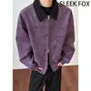 Chaqueta corta limpia y elegante para hombre primavera otoño estilo americano solapa de piel sintética chaqueta de trabajo Detroit moderna