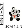 Parches Bordados de Panda Lindos de Dibujos Animados Estilo Japonés Parches de Decoración para Ropa de Cerveza Té con Leche Parches Bordados de Patas de Pollo Venta al por Mayor